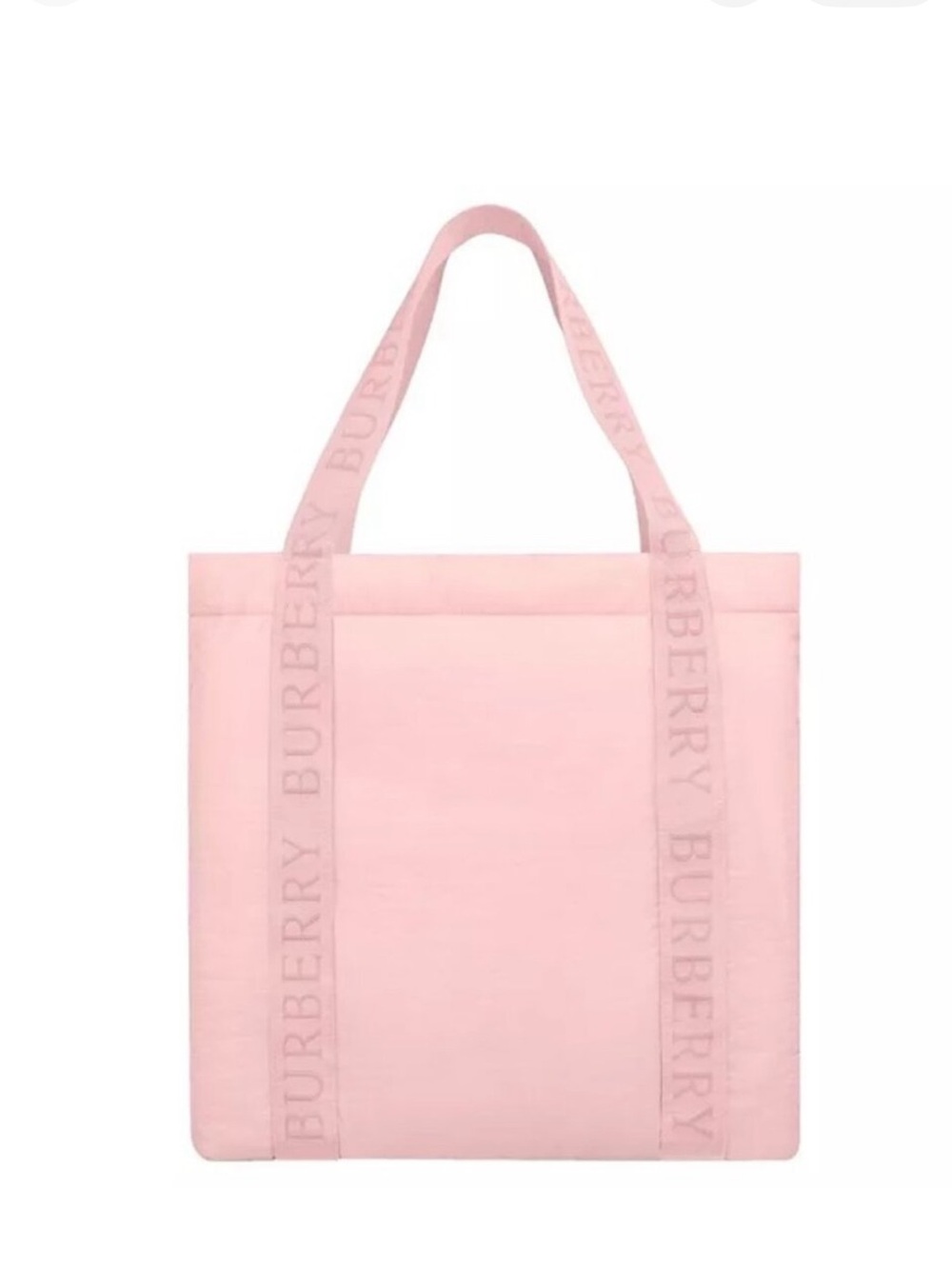 Burberry Light Pink Logo Strap Tote Bag